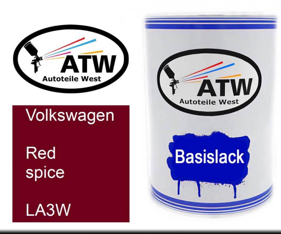 Volkswagen, Red spice, LA3W: 500ml Lackdose, von ATW Autoteile West.